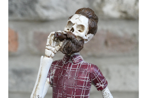 Skeleton Beard Cigar Man