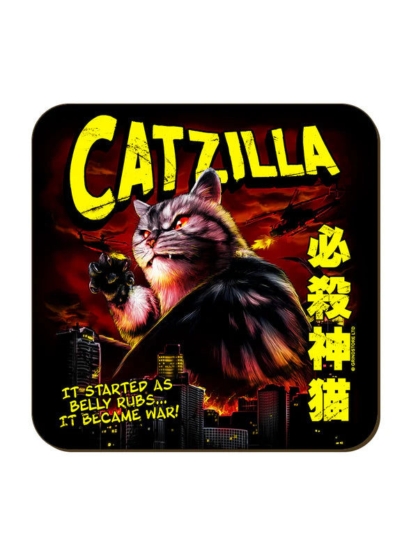 Horror / Movie / Music Funny Cat Coaster - Choice of Design