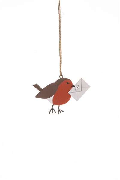 Shoeless joe Christmas Decoration - Robin Post Christmas Card