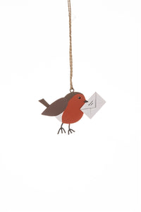 Shoeless joe Christmas Decoration - Robin Post Christmas Card