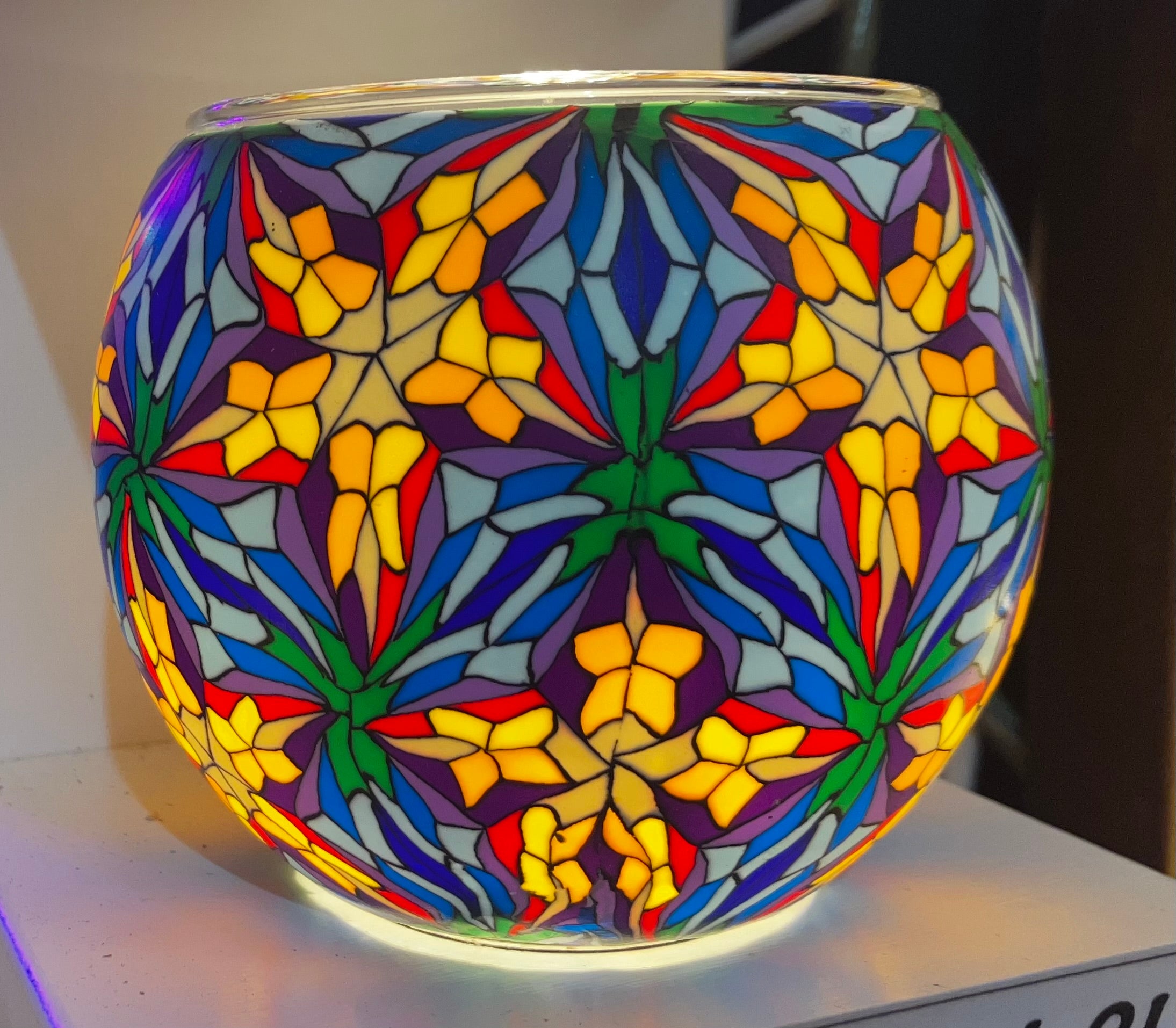 Luminous Glass Authentic German Tea Light Bowls - Choice of designs