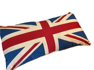 Stunning 100% Cotton Tea Stain Vintage Union Jack Canvas Flag cushion - Choice of Size