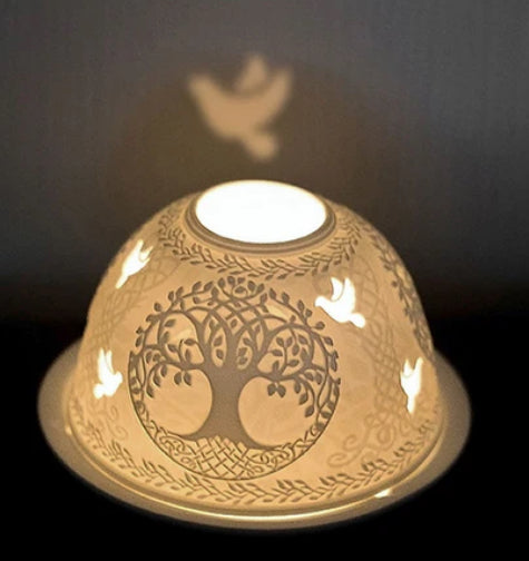 Decorative Tea light holder - Tree & Doves