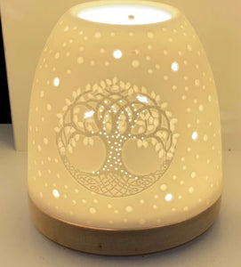 Ceramic Tea Light Dome Candle Igloo with wooden base - Choice of Design