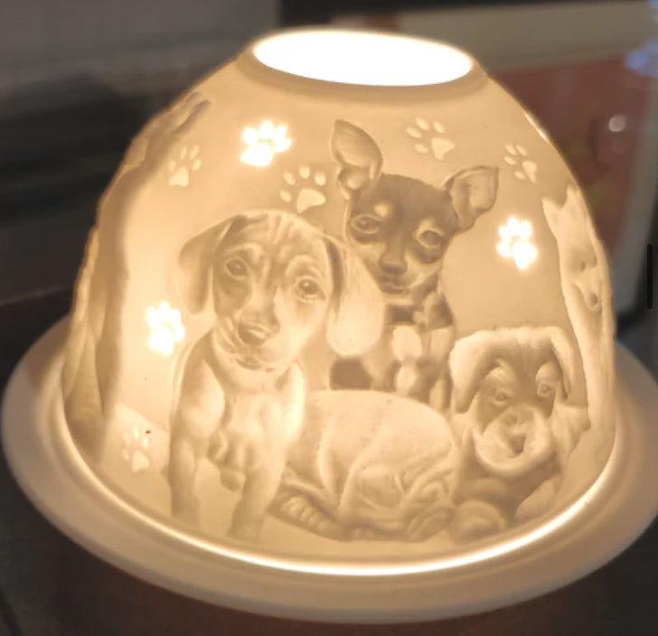 Decorative Tea light holder - dogs