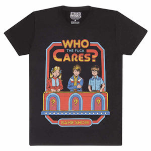 Steven Rhodes Official Cotton T Shirt - Game Show - Who the fuck cares?