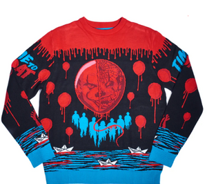 Official licenced Pennywise IT Clown  - Funny Ugly Christmas / Halloween Jumper Sweater