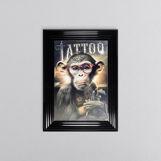 Tattoo Monkey Sylvain Binet framed art