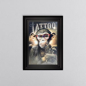 Tattoo Monkey Sylvain Binet framed art