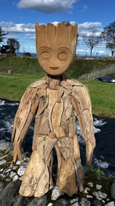 Driftwood and Teak Handmade Heavy Solid Groot Guardians of the galaxy - Choice of size