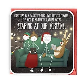 Funny Christmas card screens